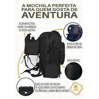 Mochila Grande Capacidade Impermeável Trilha Camping Viagem Reforçada