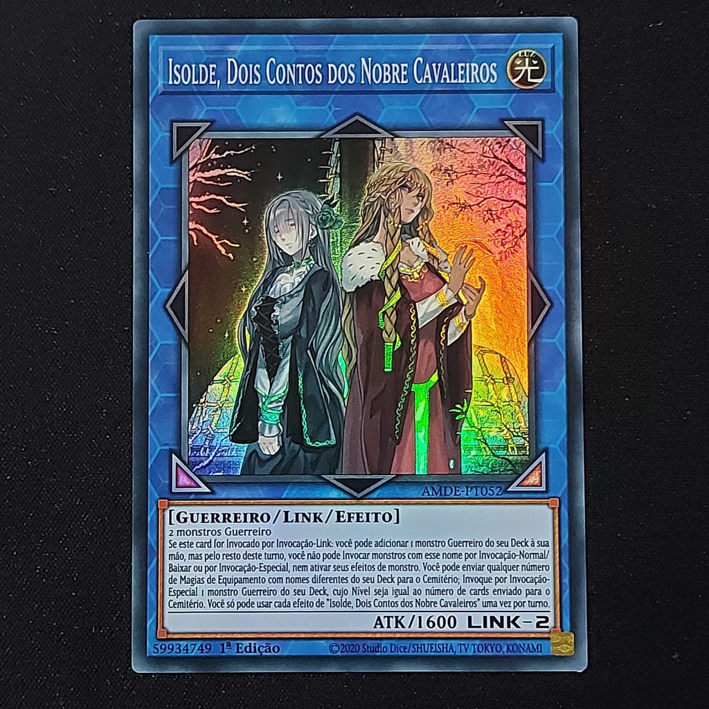 Isolde, Dois Contos Dos Nobre Cavaleiros Super Rara AMDE Yugioh Original