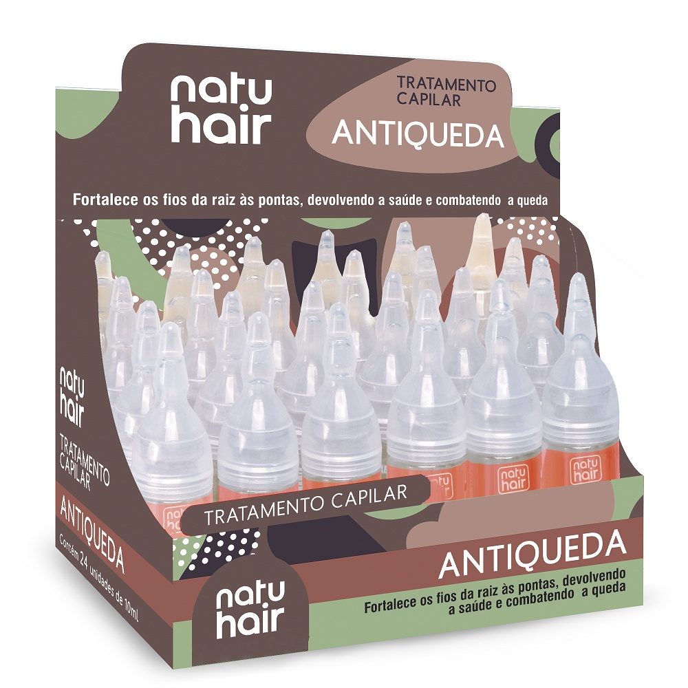 Kit 12 Ampolas de Tratamento Capilar Antiqueda Natuhair 10ml - CONTÉM ...