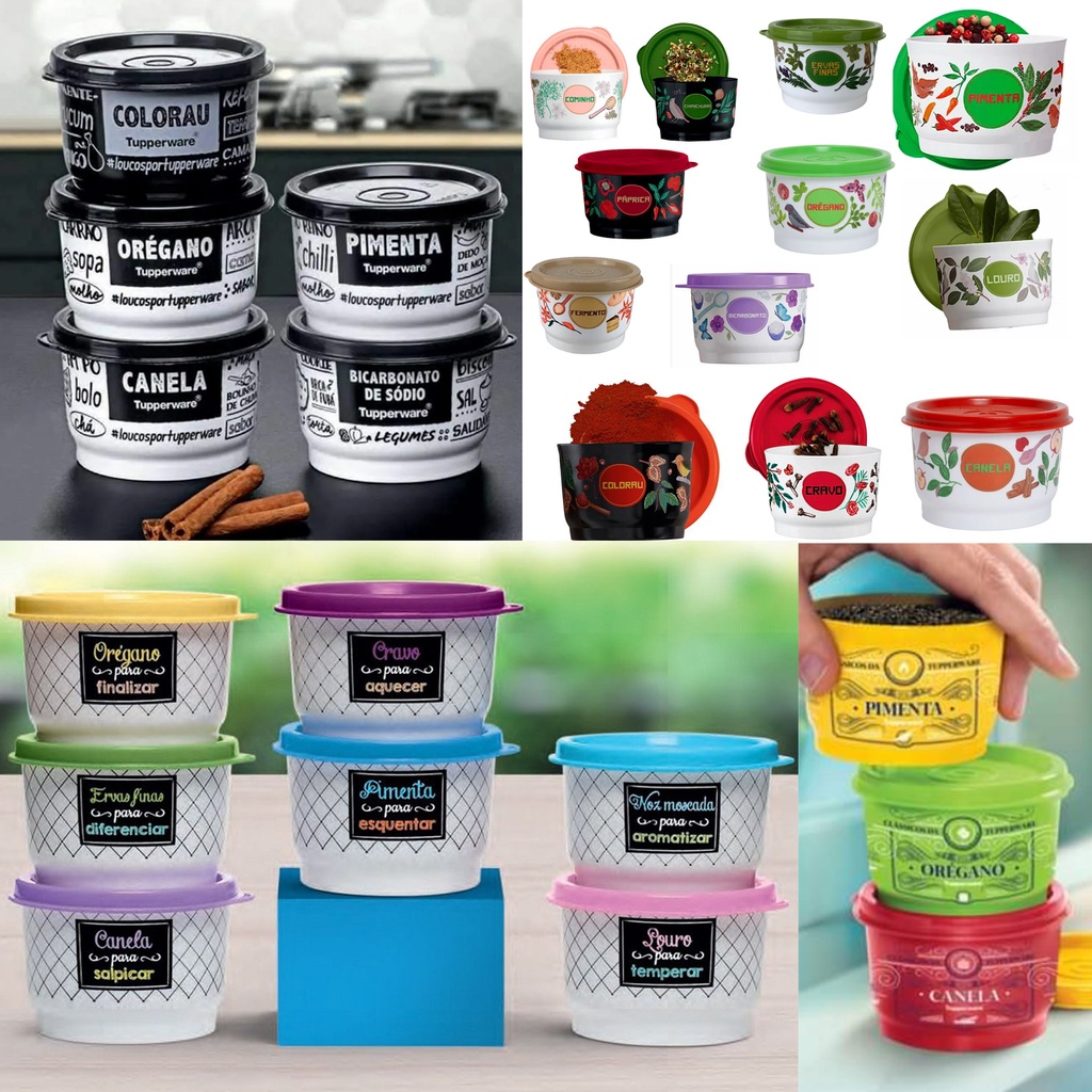 Porta Temperos e Condimentos Potinho PB Floral Bistrô Clássico 140 ml ...