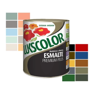 Tinta Esmalte Sintetico Premium 900ml Lukscolor Cores Metal Madeira
