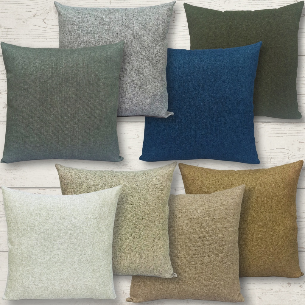 Almofada Cheia de Linho com Zíper Várias Cores 45x45cm com Enchimento Macia para Sofá Sala e Quarto