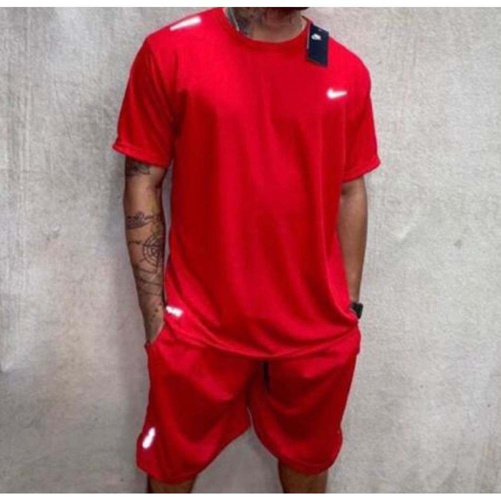 Conjunto Bermuda e Camiseta DriFit - Em Alta - Promoção