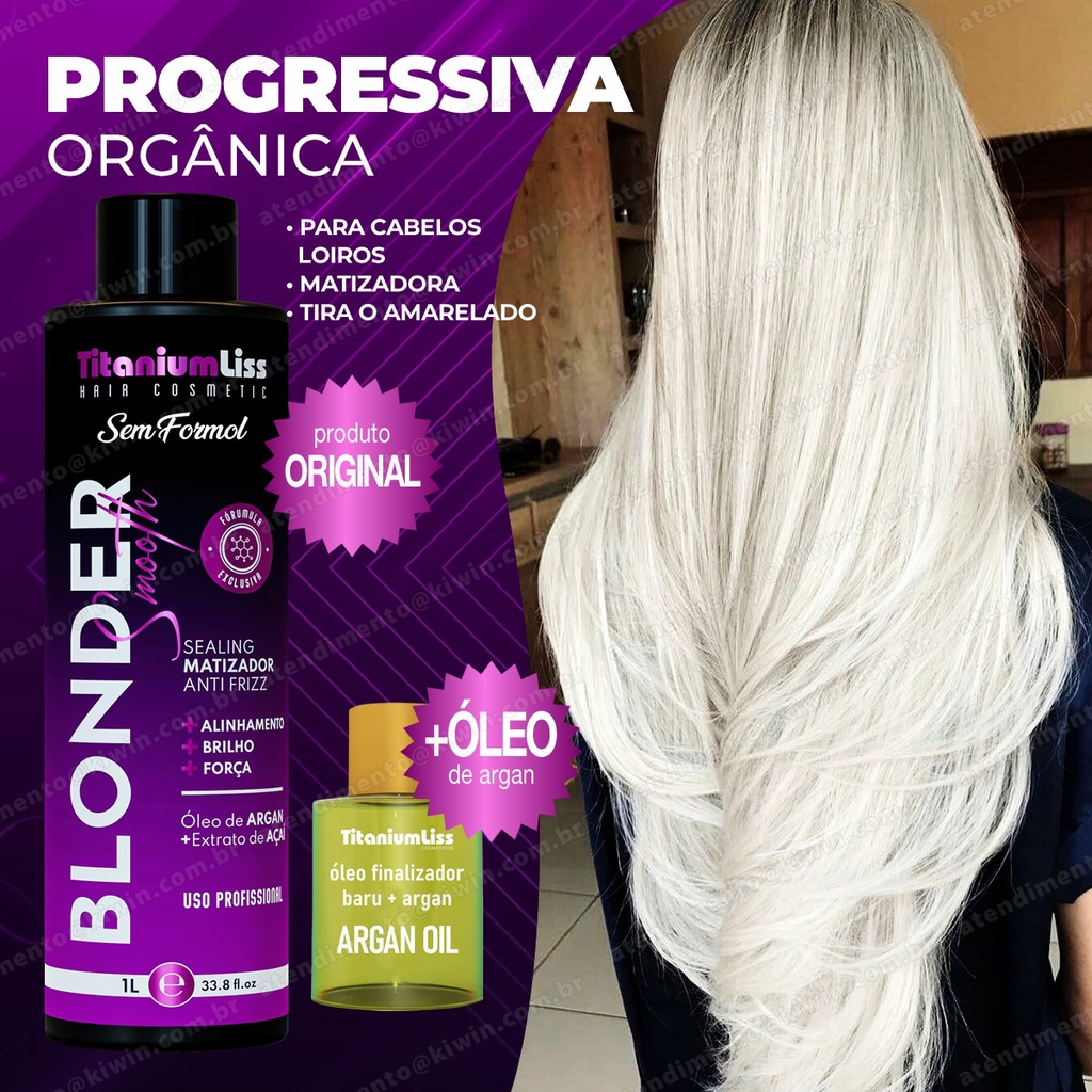 Progressiva Definitiva Sem Formol Blonder Selagem Titanium Liss Alisa e ...