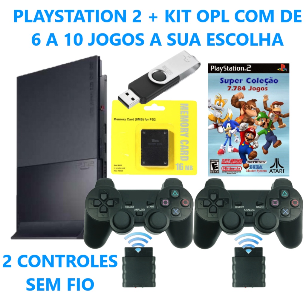 Comprar Kit 10 Jogos Playstation 2 - Destravado a sua Escolha - a