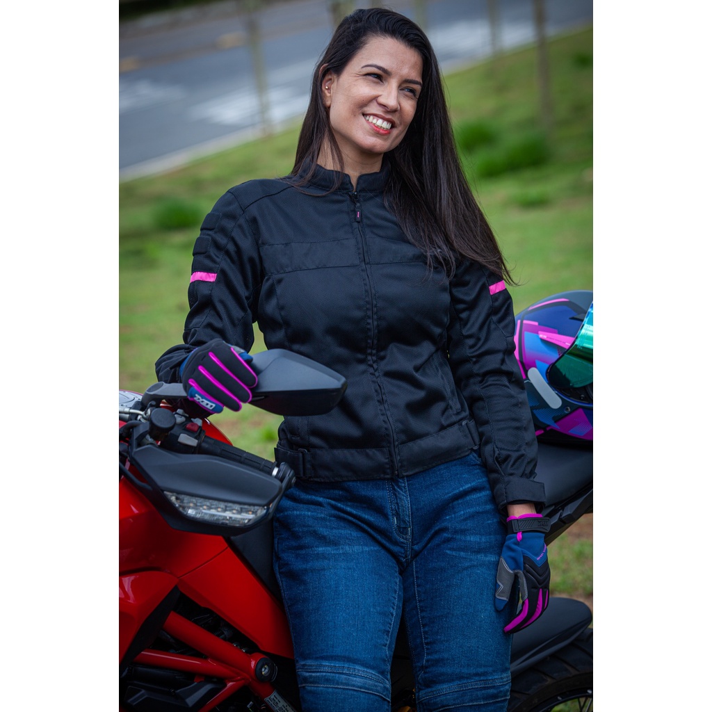 Jaqueta Feminina P/ Moto Frio Race Tech Fast Lady Proteção