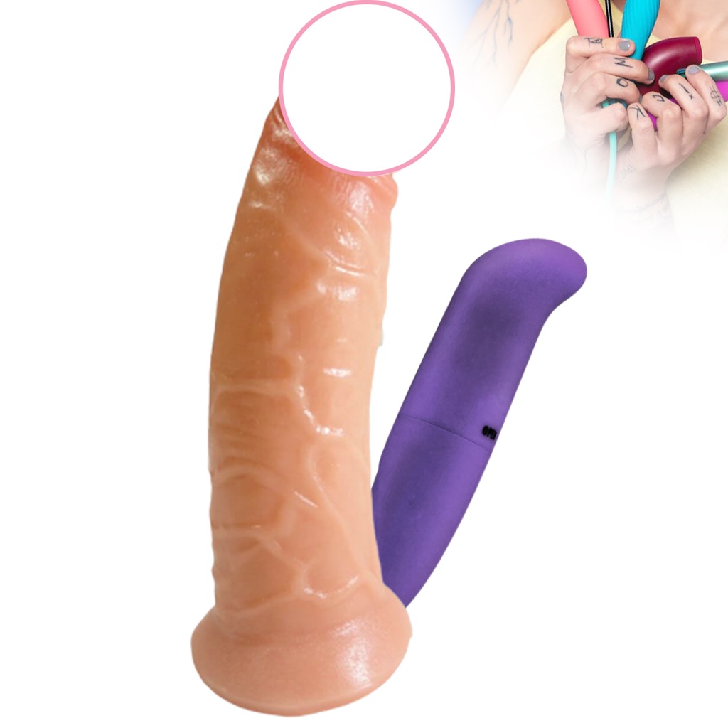 Pau de Borracha Tortinho 14x4cm + Vibrador Feminino de Ponto G Aveludado