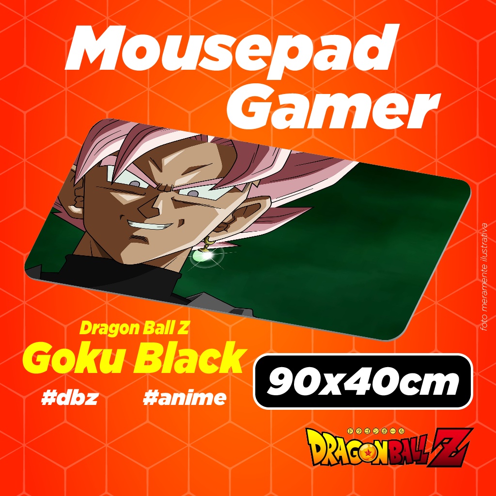 Mouse Pad Gamer - Goku Black - Dragon Ball Z - DBZ - Anime - 90x40cm ...