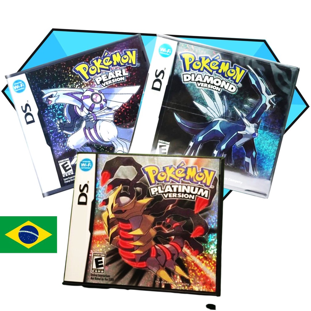 Pokemon Nintendo DS Diamond, Pearl e Platinum (LACRADO) | Shopee Brasil