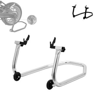 Cavalete Traseiro Universal Para Moto Super Adventure Suporte Para Slider Reforçado Preto e Cromado