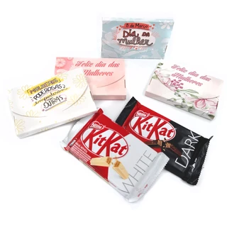 Caixas Porta Kit Kat para Dia Das Mulheres - Embalagem dia das mulheres em Oferta na Shopee