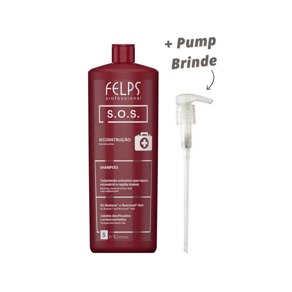 Felps Shampoo SOS Reconstrução Tratamento Extremo 1000ml | Shopee Brasil
