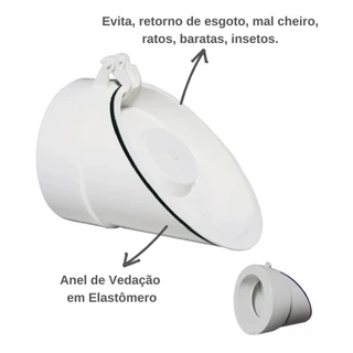 Válvula Retenção Esgoto 40mm 1.1/2 Polegadas