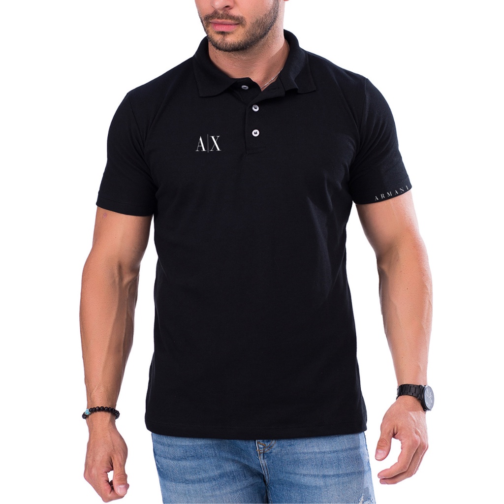 Camiseta Polo Armani Exchange Camisa Slim Premium Lan amento