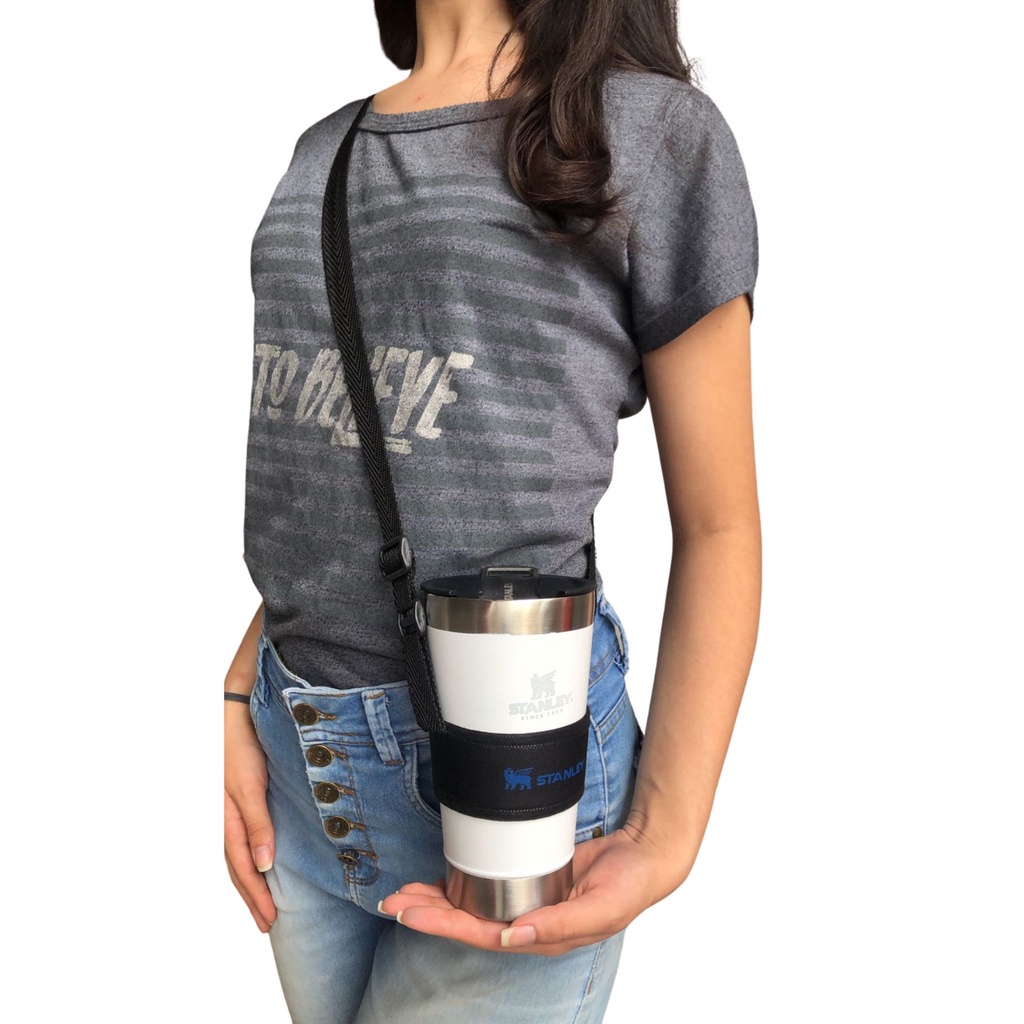 Cordão Tirante para Copo Térmico Stanley e Caneca 50cm Regulável Impresso