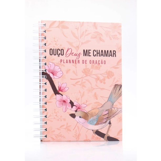 Caderno de Orações Ouço Deus Me Chamar | Capa Dura Wire-o | Pássaro | Planner De Oração