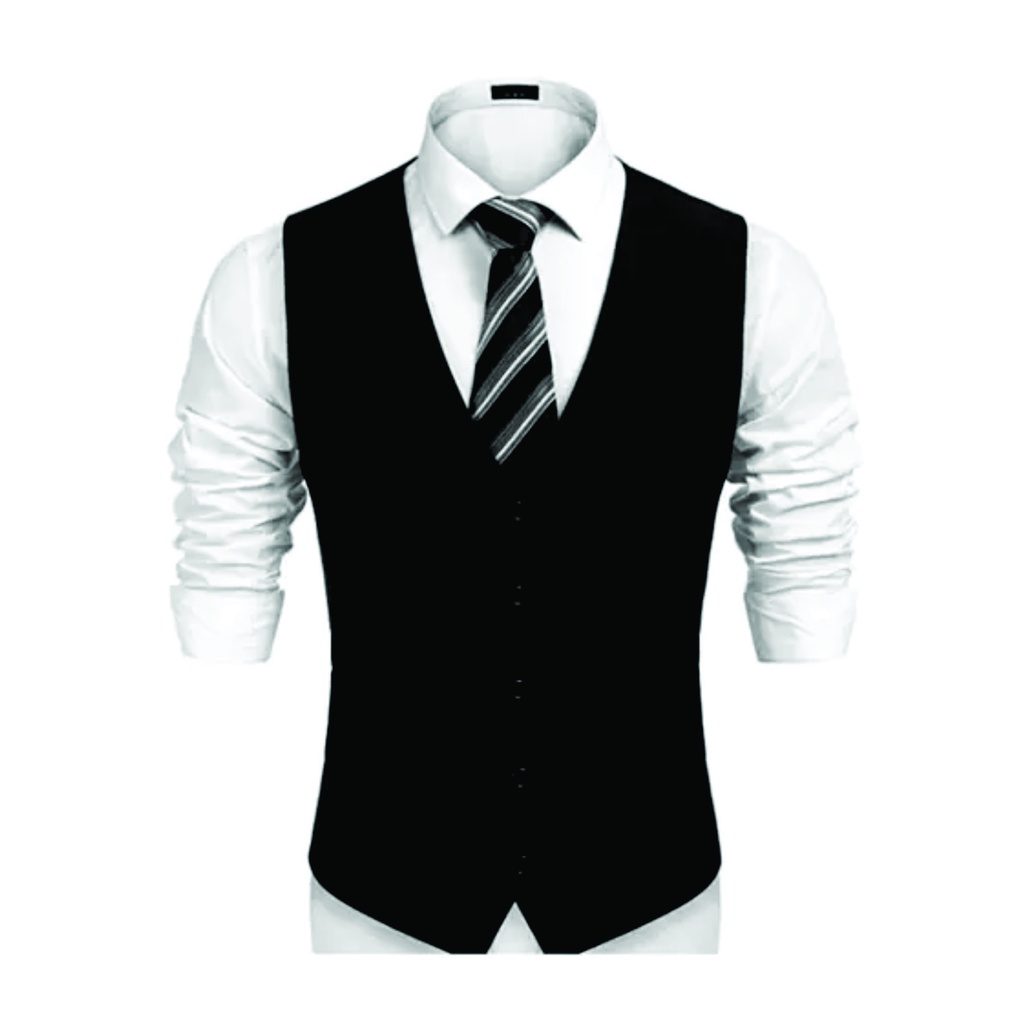 Colete Masculino Social Slim Oxford Preto Envio Imediato | Shopee Brasil