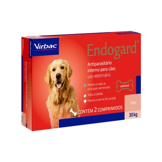 Endogard Cães 30 kg cx. 2 comprimidos - Virbac