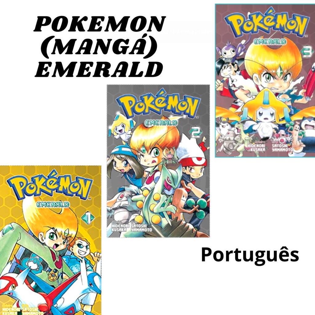 Mangá - Pack Pokémon Emerald - 01 a 03 - Novo/Lacrado em Promoção