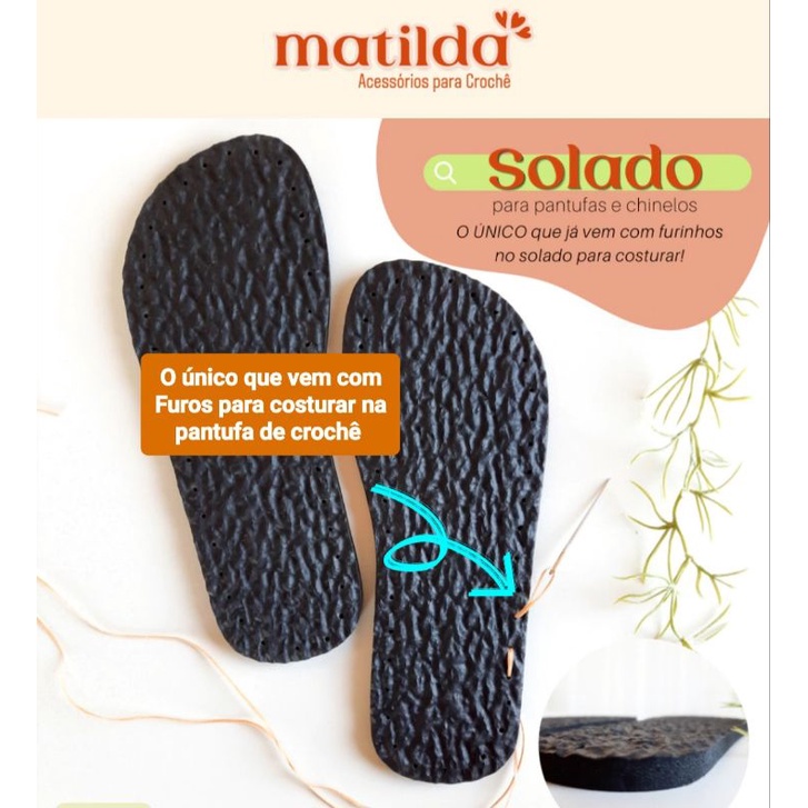 Solado para sapato de hot sale crochê