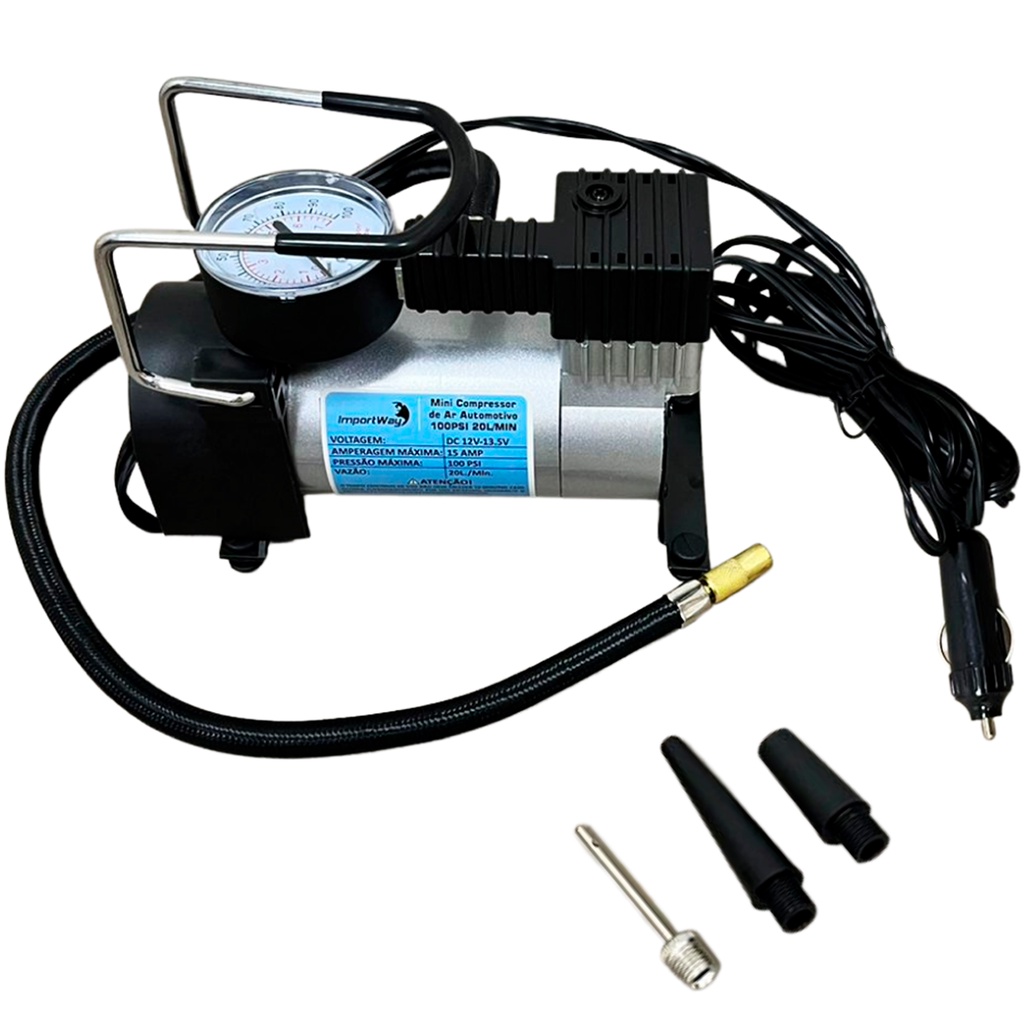 Mini Compressor De Ar Automotivo Portátil 100psi 20l/min 12v | Shopee ...