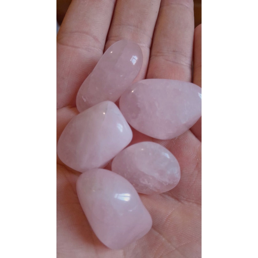 Quartzo Rosa Extra Rolado Natural Pedra do Amor | Shopee Brasil