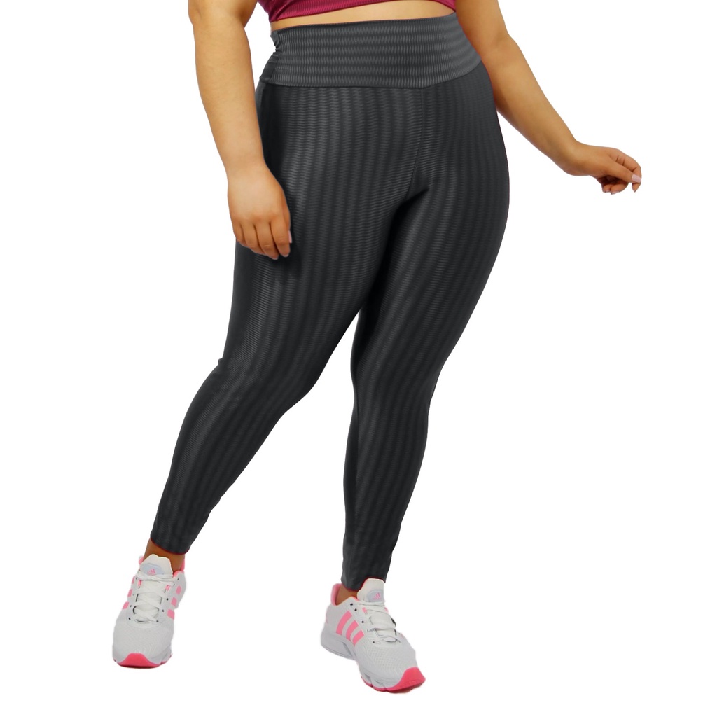 Cintura Alta Legging 3d Plus Size CalÃ§a Legging 3d Preta KIT