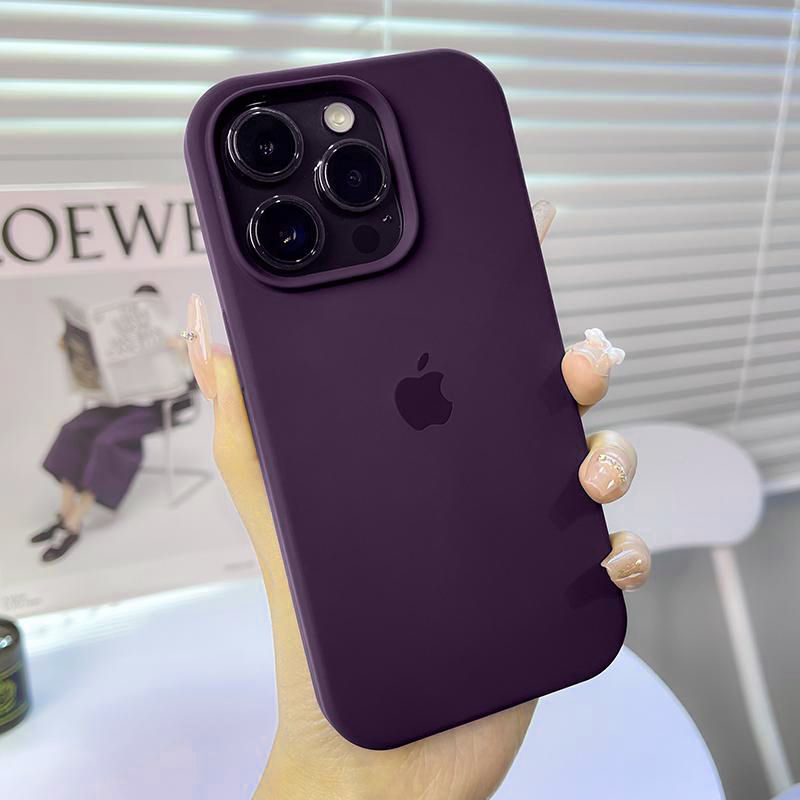 Nova Capa De Celular De Silicone Púrpura Berry Iphone 14 12 13 11 Pro X Xs Max Traseira Flexível Anti-Queda Xr 14Plus