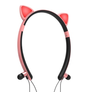 Fone De Ouvido Headfone Sem Fio Orelha De Gato Gatinho Cat Bluetooth Ear Com Led Rgb P M