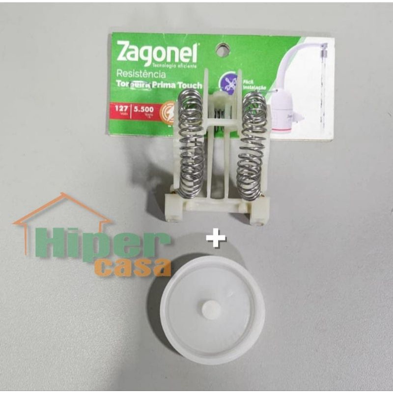 Diafragma + Resistência 127volt P/ Torneira Prima Touch Zagonel