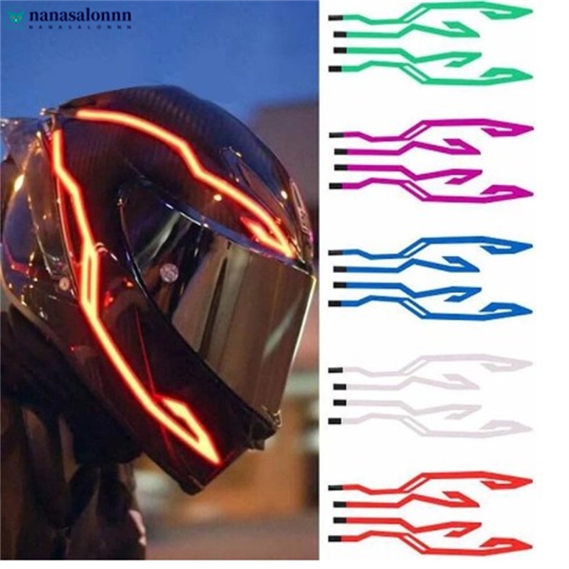 4 Luzes De Alerta Piscando LED À Prova D'água Fita De Luz Fria Kit De Condução Noturna Para Motocicleta Capacete A6R8