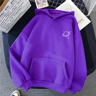 moletom roxo blusa de frio canguru saturno planeta