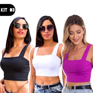 top cropped fitness em Promoção na Shopee Brasil 2024