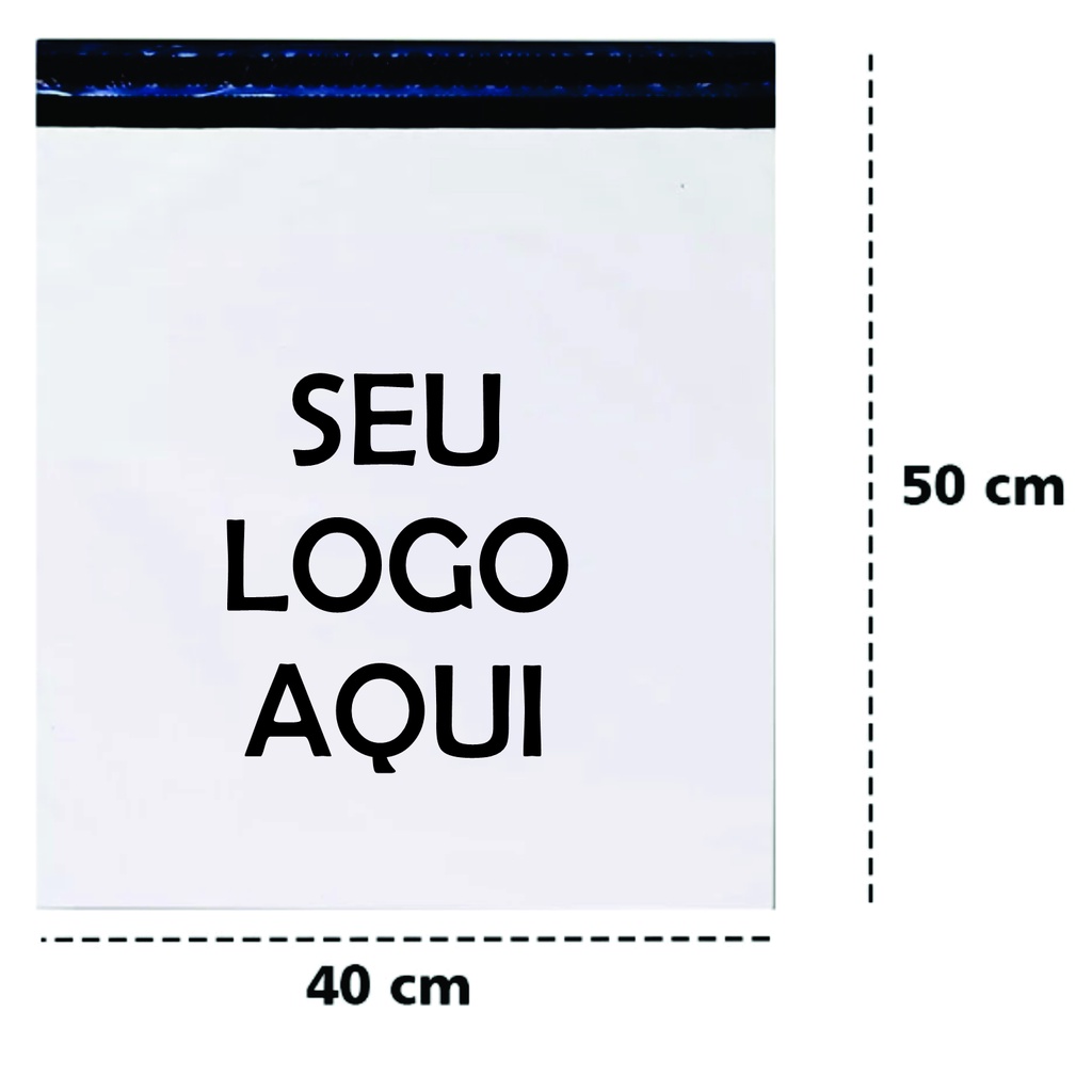 Envelope Plástico c/ lacre para E-commerce 100 unid. 40x50 personalizado