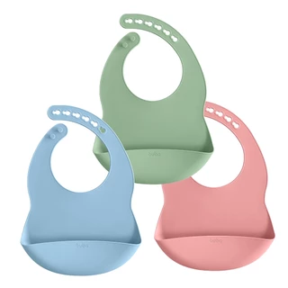 Babador Impermeável de Silicone Pega Migalhas para Bebês Introdução Alimentar