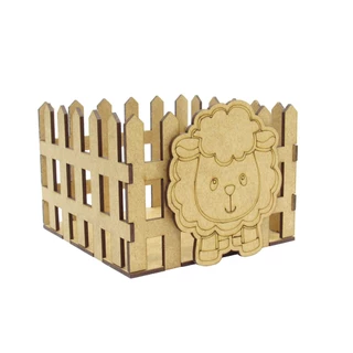 kit com 10 lembranças cestinha cordeirinho páscoa em mdf cru lembrancinhas infantis em Oferta na Shopee