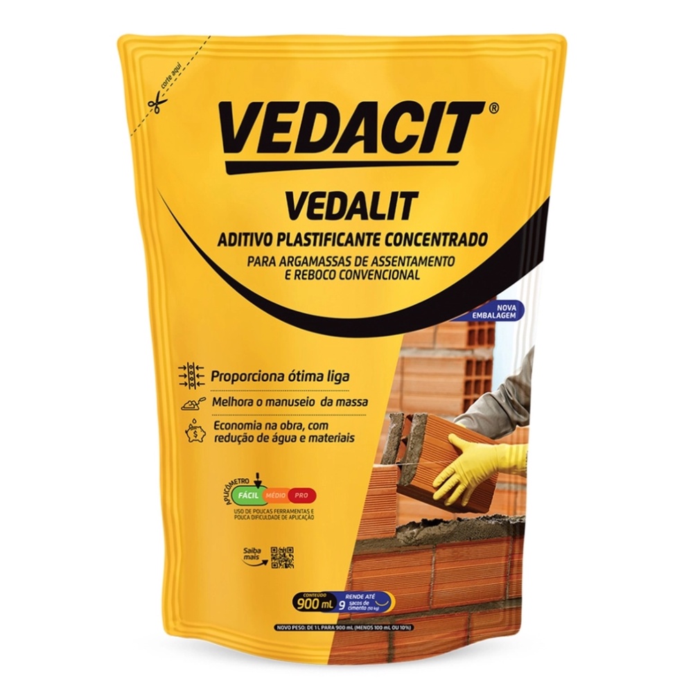 Aditivo Plastificante Vedalit 900ml - Vedacit