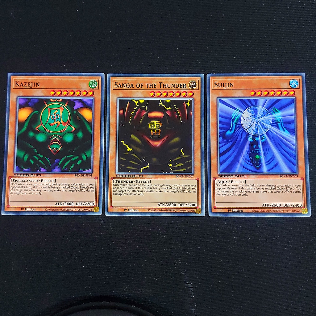 Kazejin, Suijun e Sanga O Rei Do Trovão Yugioh original | Shopee