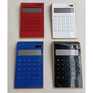 Calculadora de Mesa 10 Dígitos Teclado cristal Dupla fonte alimentação