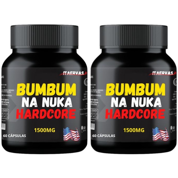 2x Bumbum Na Nuca Hardcore 1500mg Massa Muscular Hipertrofia Ganhar Peso Rápido