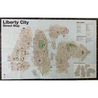 Mapa e poster GTA IV e Episodes from Liberty City PS3