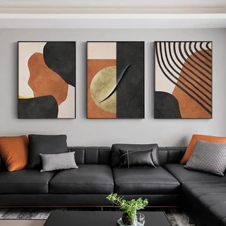 Quadros Decorativos Trio Kit 3 peças Grandes 90x60 mais de 50 opções de imagens Quadro decorativo Sala Quadro decorativo Quarto Quadro decorativo Escritório Quadro decorativo Marmorizado Quadro decorativo abstrato Folhas arte quadro mosaico 3 peças