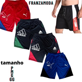 kit 3 Shorts Calção Bermuda Futebol Academia Treino Masculino com Bolso promoção Atacado