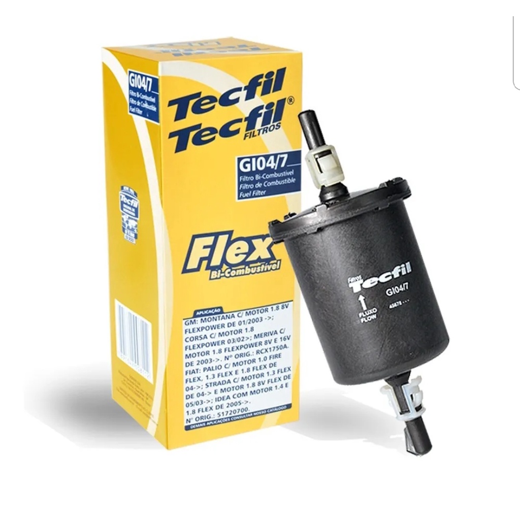 FILTRO DE COMBUSTÍVEL TECFIL GI04/7 FIAT, FORD, GM, HONDA, JEEP, TOYOTA