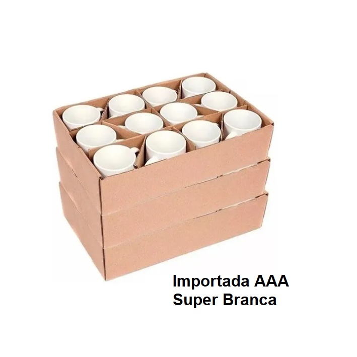 36 Caneca Branca Aaa 325ml Sublimação Porcelana Importada! - ENVIO IMEDIATO .