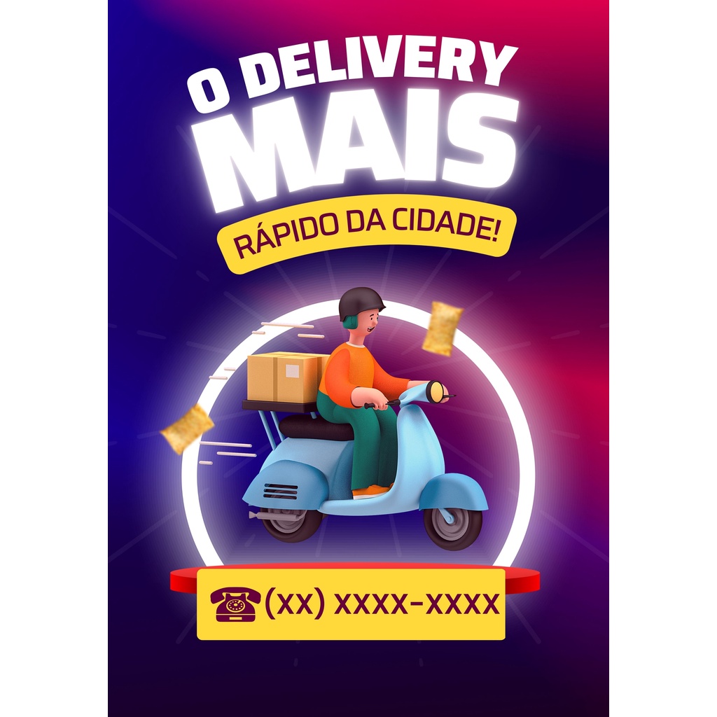 Banner Delivery arte pronta Shopee Brasil