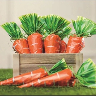 KIT unidades embalagens cenourinha pascoa lembrancinha cone plástico