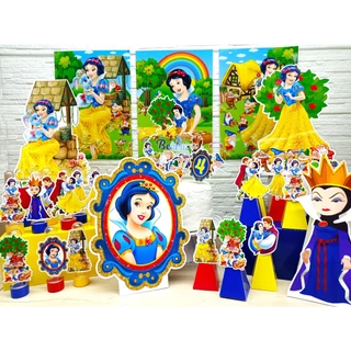 Kit Festa Pronta Branca de Neve Completa com Decoração e Lembrancinhas