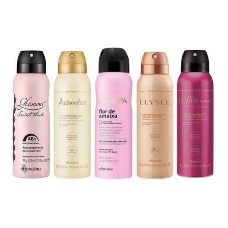 Desodorante Antitranspirante Feminino Aerosol O Boticário Variados, 75g ...