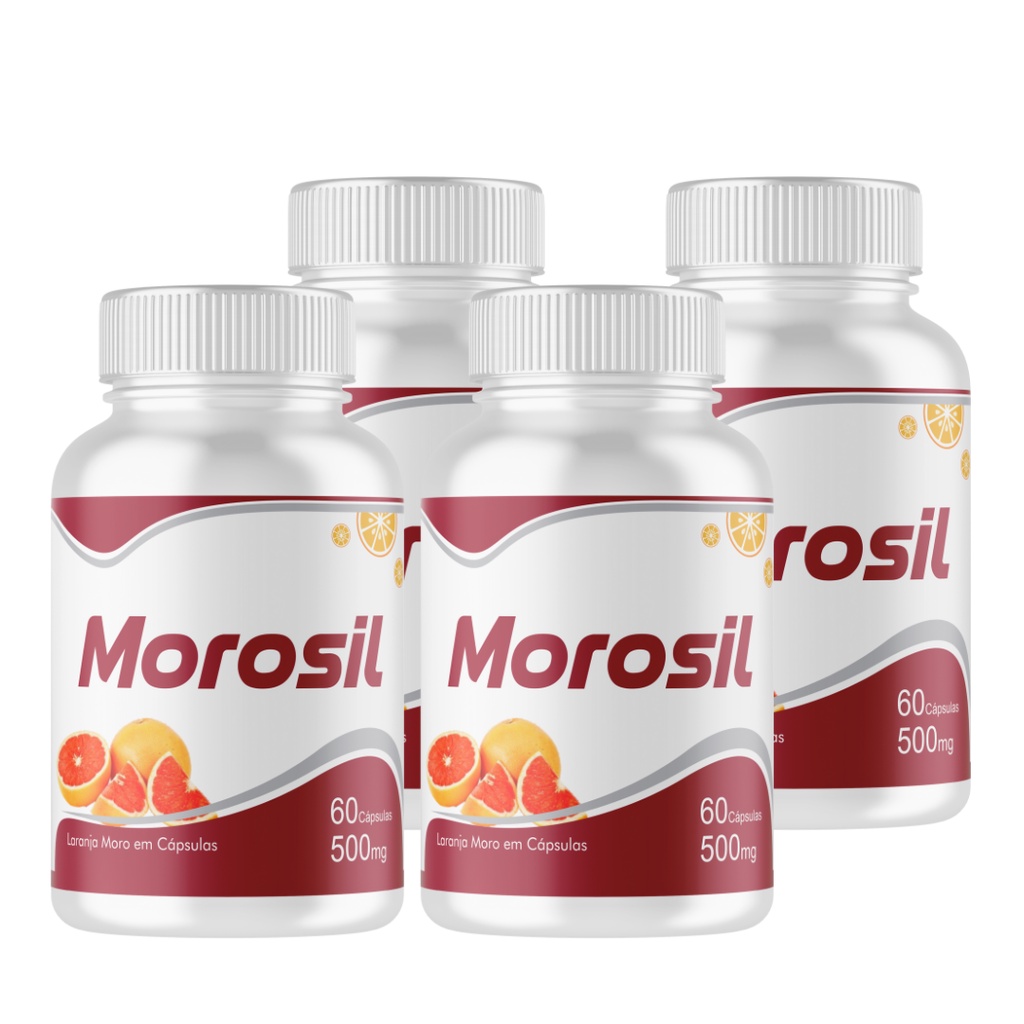 Laranja Moro 240 Cápsulas 500 mg Morosil Termogenico 4 frascos 60 capsulas